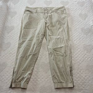 Guess Cropped Khaki Joggers (32)